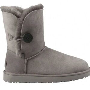UGG Women's Bailey Button II Boots: Grey - womens size 5